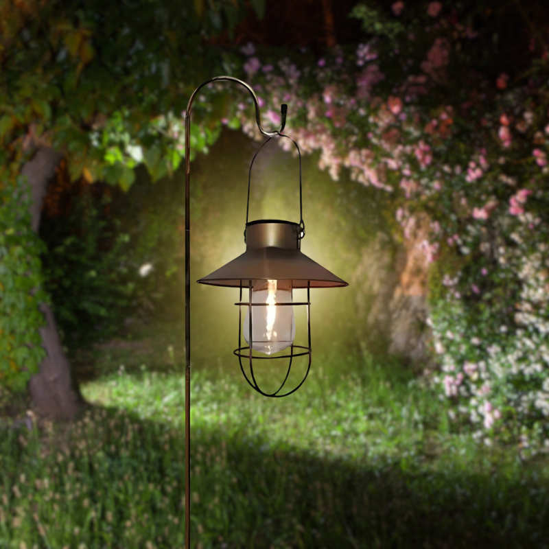 Vintage Outdoor Solar Lantern for Garden Patio Ambiance