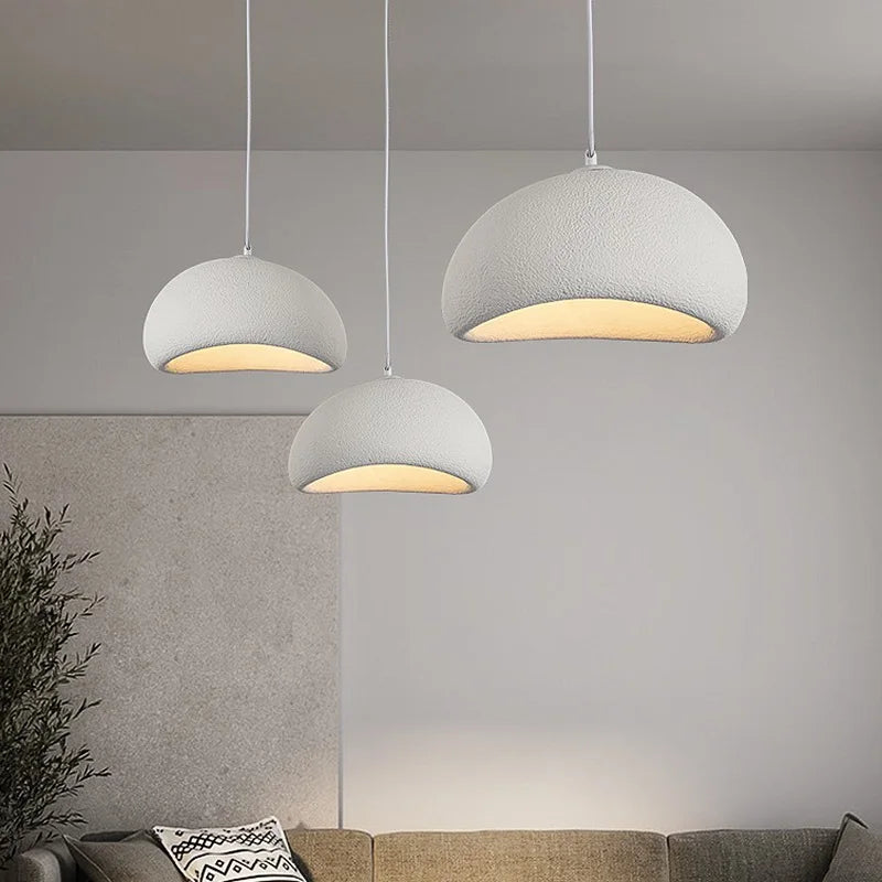Wabi-Sabi LED Pendant Ceiling Light with Organic Stone-Inspired Design
