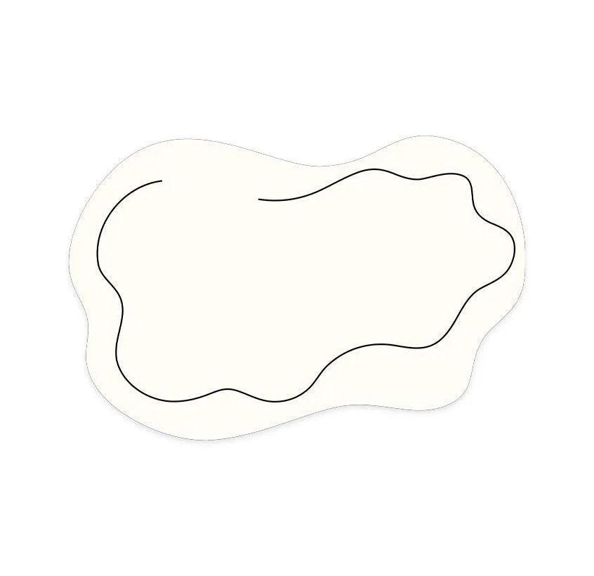 Washable Cream Polyester Rug