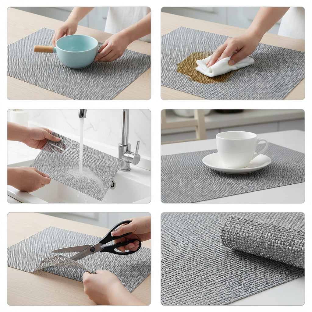 Washable Non-Slip Woven Table Mats