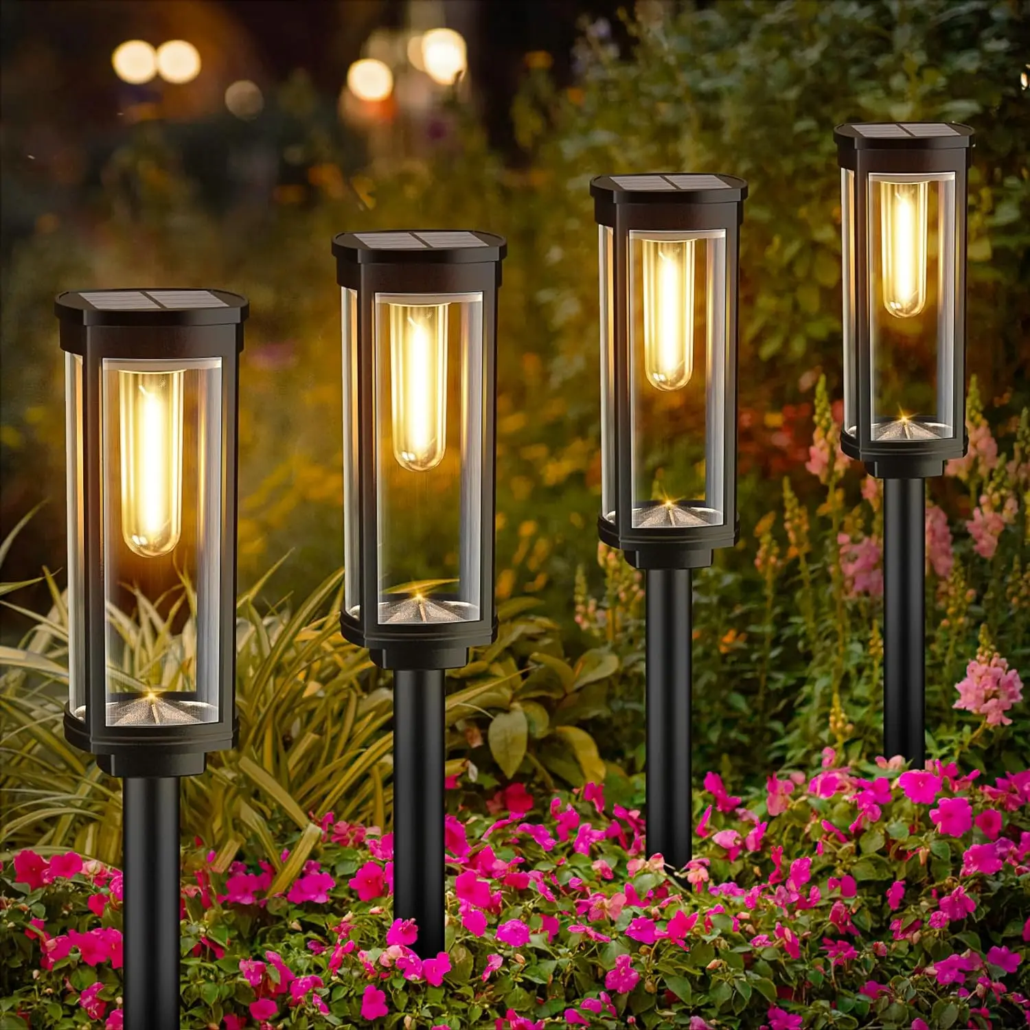 Waterproof Solar Lantern for Garden - Eco-Friendly Outdoor Solar Lamp with LED Light, Easy Installation, and Durable Design