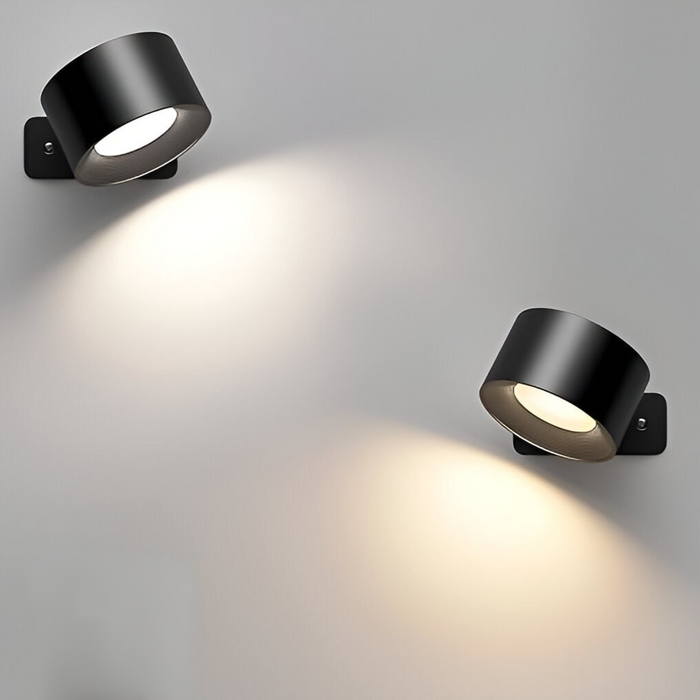 Wireless Dimmable Wall Lamp – 360° Rotatable, Battery Operated Wall Sconce with Adjustable Brightness and Color Temperature