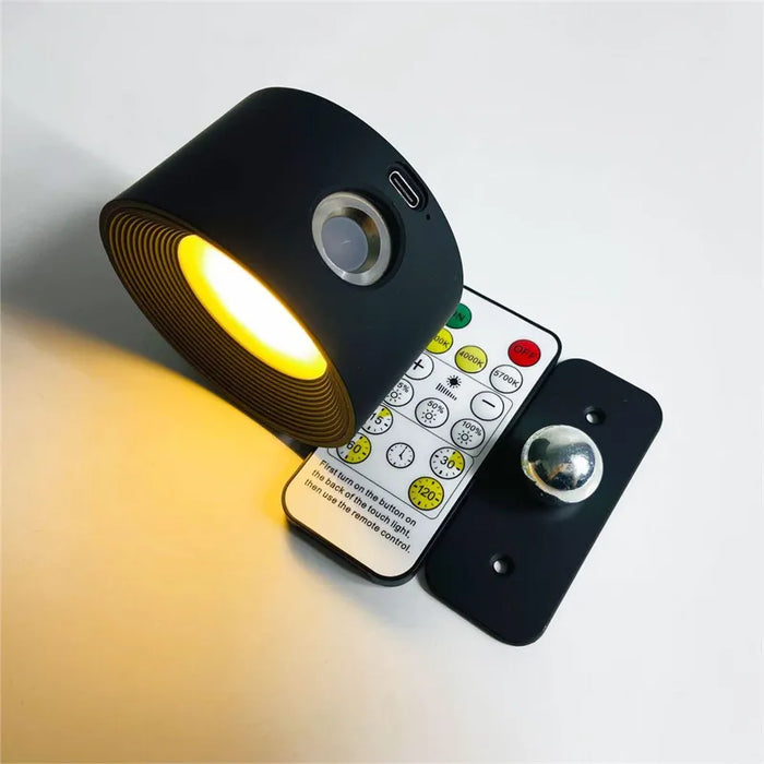 Wireless Dimmable Wall Lamp – 360° Rotatable, Battery Operated Wall Sconce with Adjustable Brightness and Color Temperature