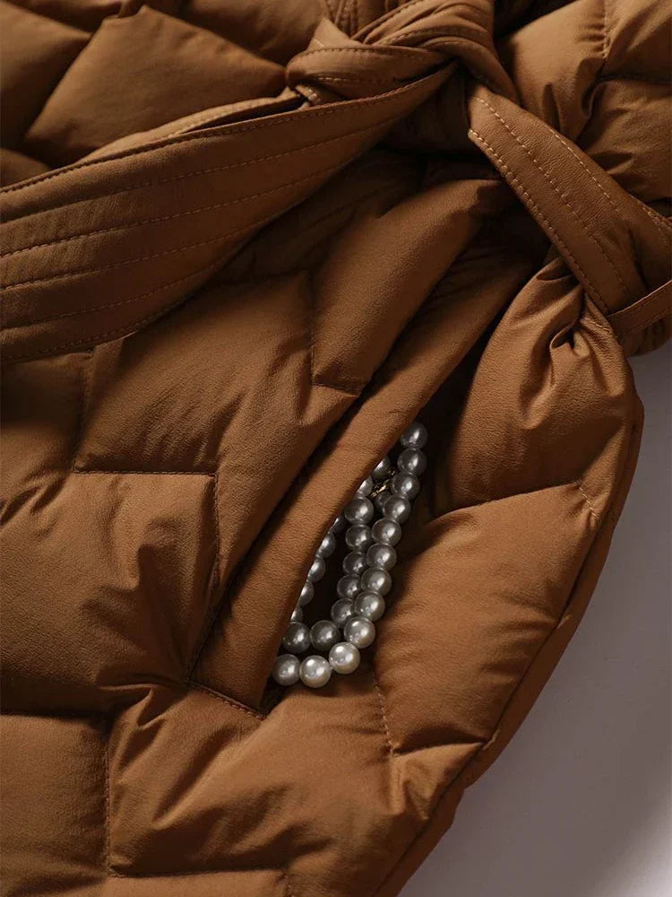 Women’s Belted Puffer Jacket