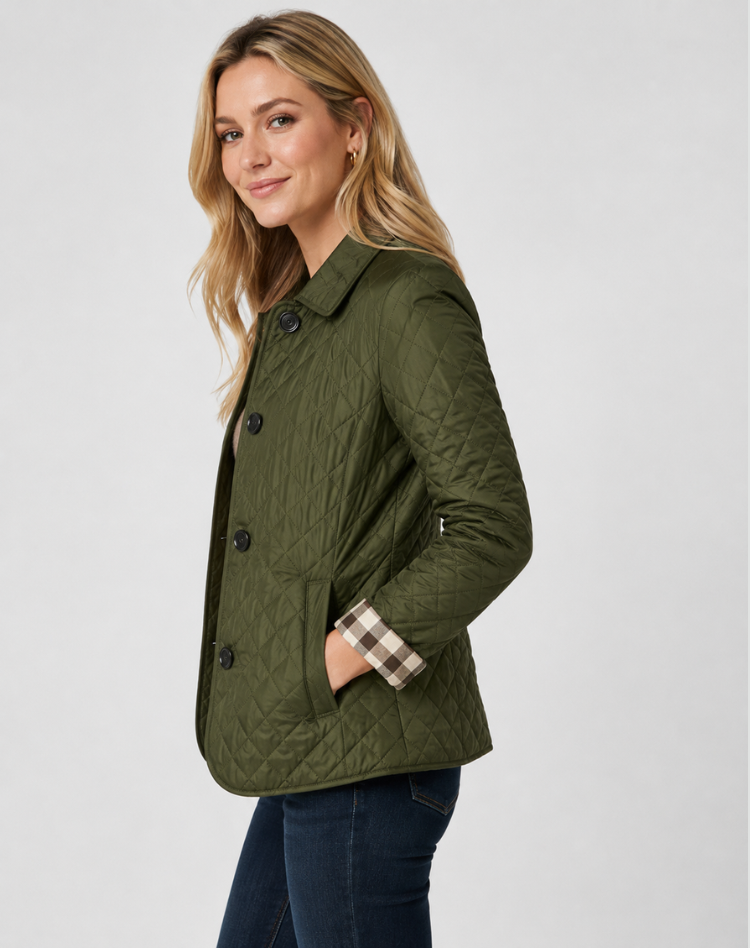 Women’s Button-Up Quilted Jacket
