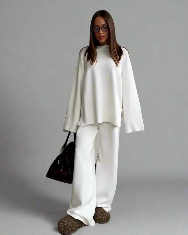 Women’s Casual Knitted Trouser Set