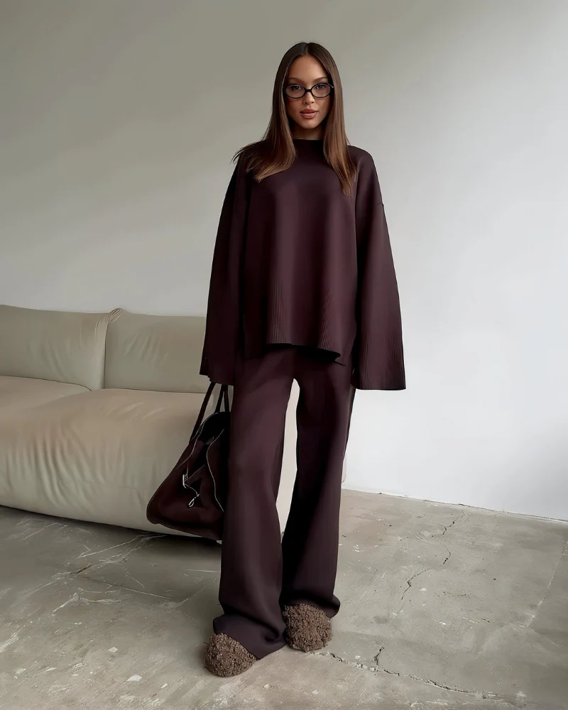 Women’s Casual Knitted Trouser Set