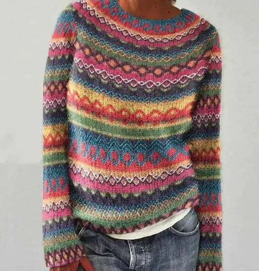 Women's Colourful Patterned Sweater