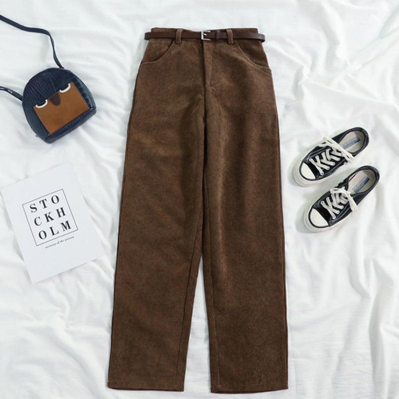 Women’s Corduroy Pants with Wide Legs