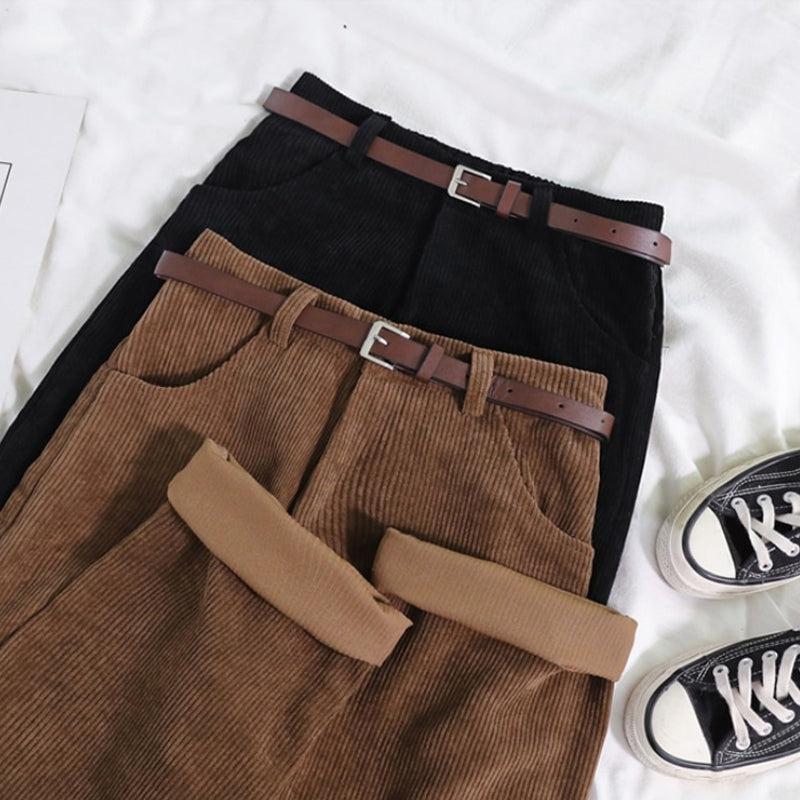 Women’s Corduroy Pants with Wide Legs