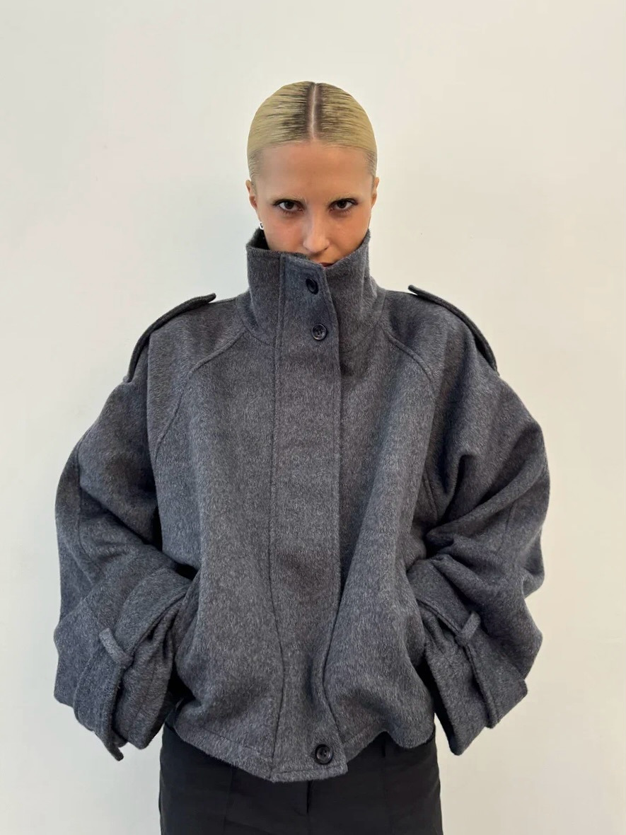 Women’s Cotton-Blend Lapel Jacket