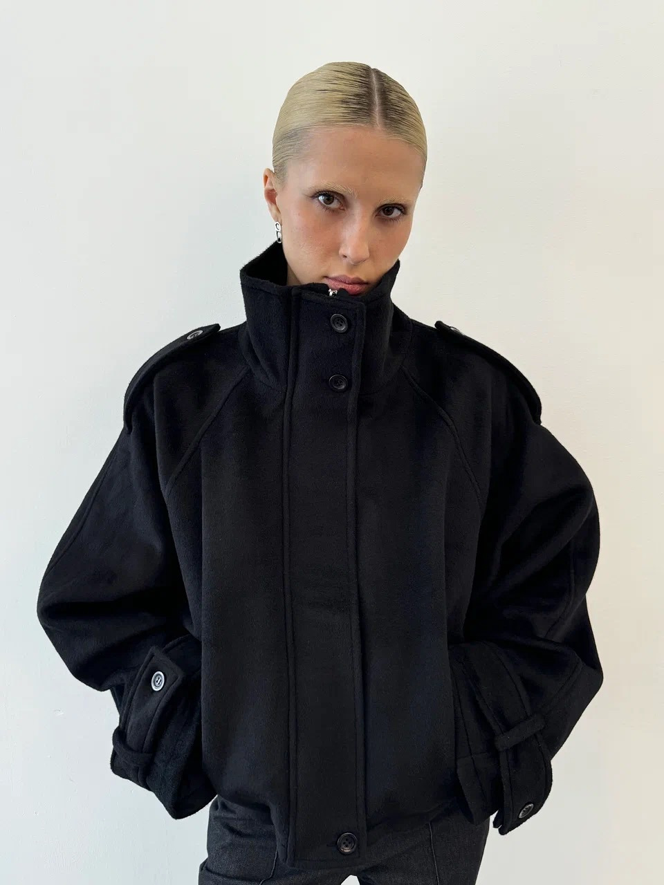 Women’s Cotton-Blend Lapel Jacket
