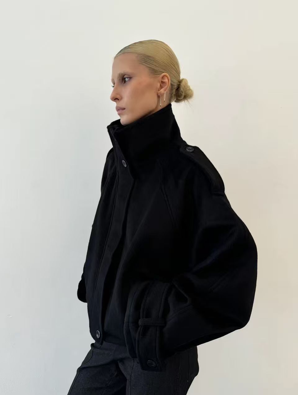 Women’s Cotton-Blend Lapel Jacket