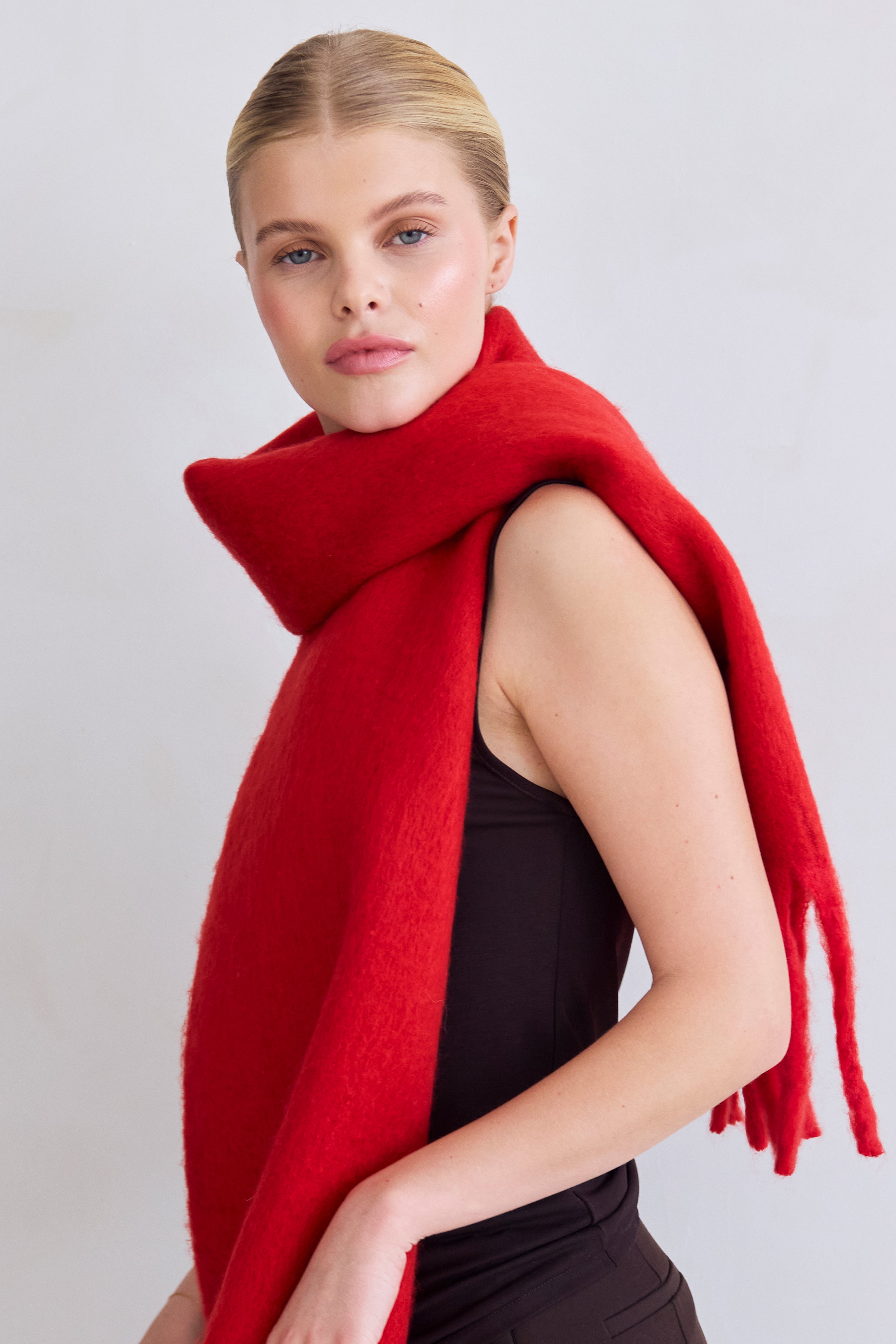Crimson Red Scarf