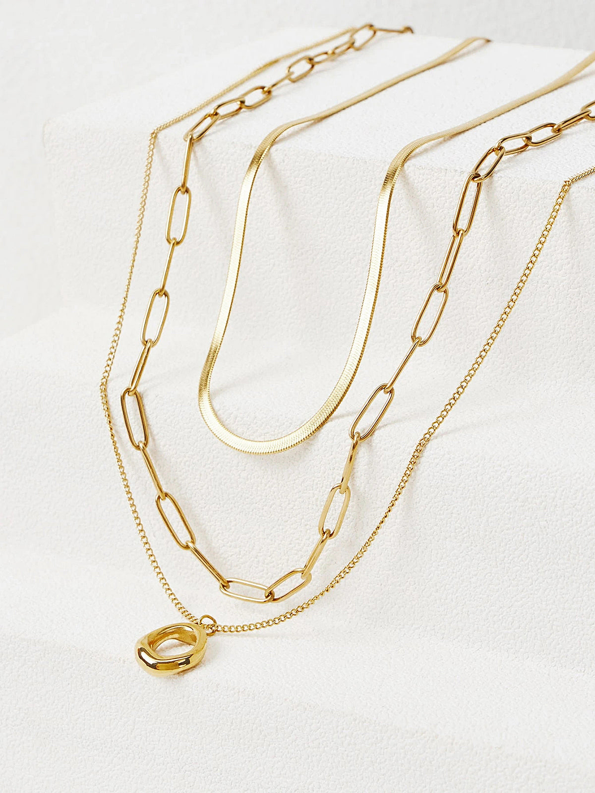 Women’s Layered Gold-Tone Necklace
