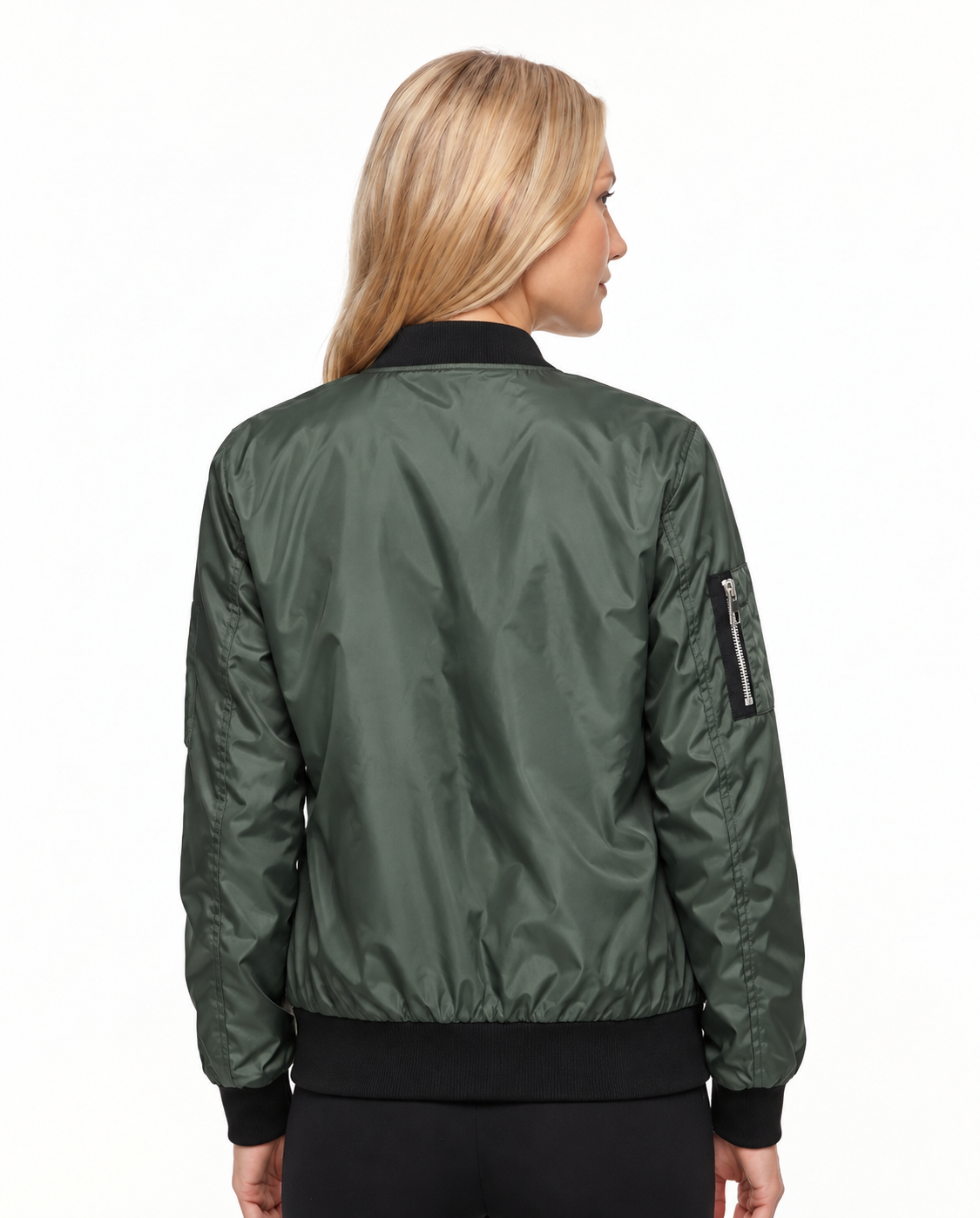 Women's Lightweight Zip-Up Bomber Jacket