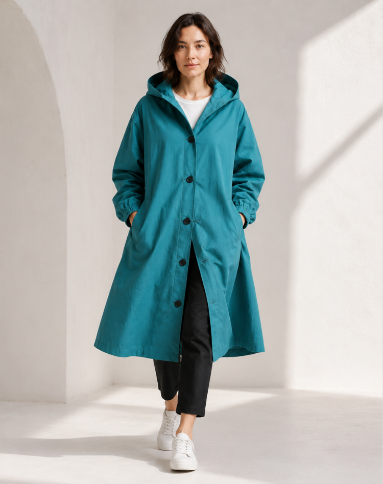 Women’s Lightweight Hooded Trench Coat
