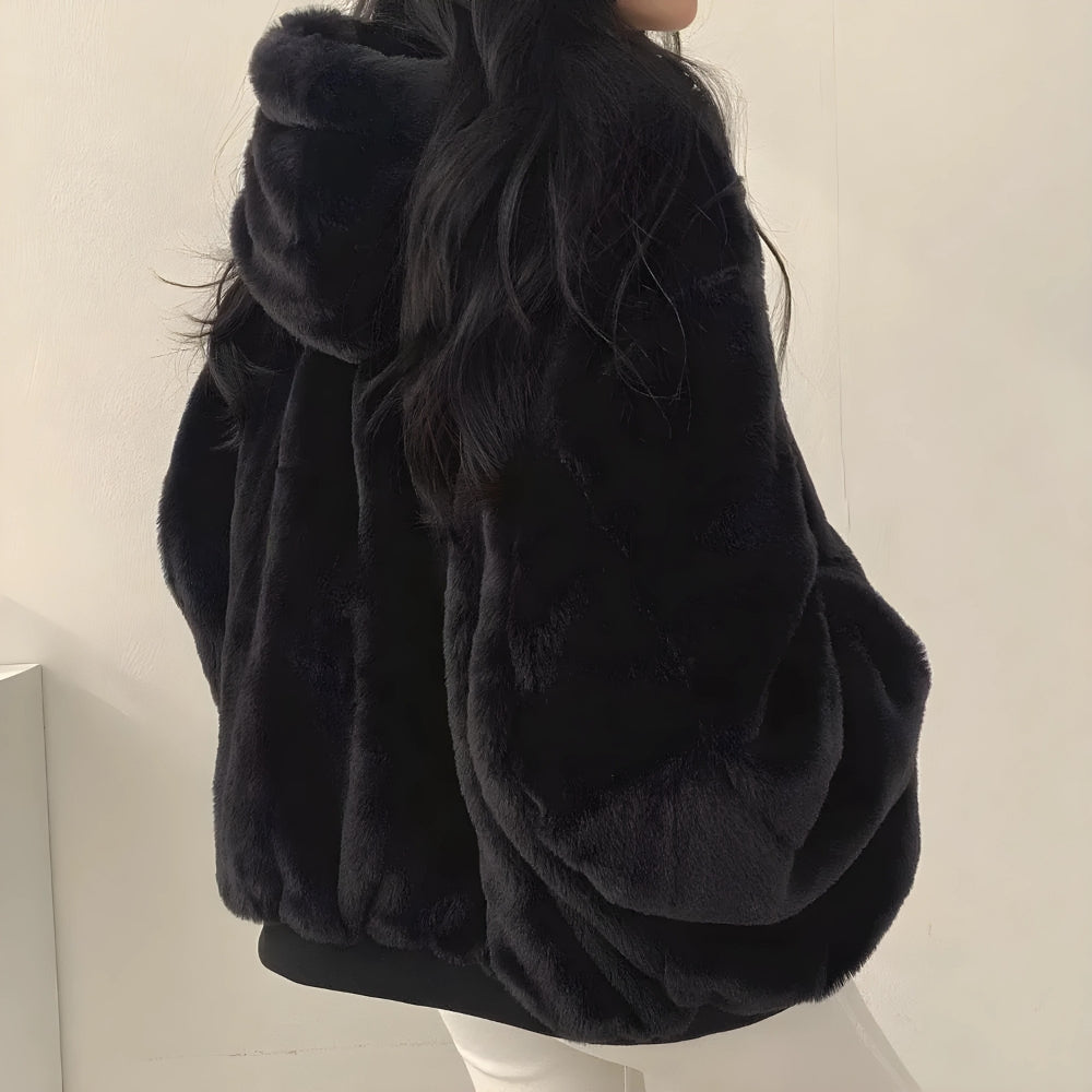 Women’s Reversible Hooded Teddy Jacket