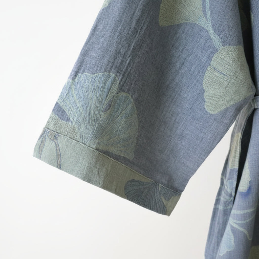 Women’s Reversible Organic Cotton Kimono Bathrobe