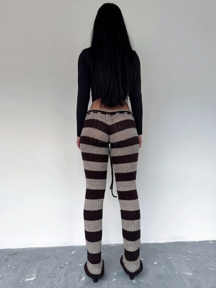 Women’s Striped Pants with Flared Legs
