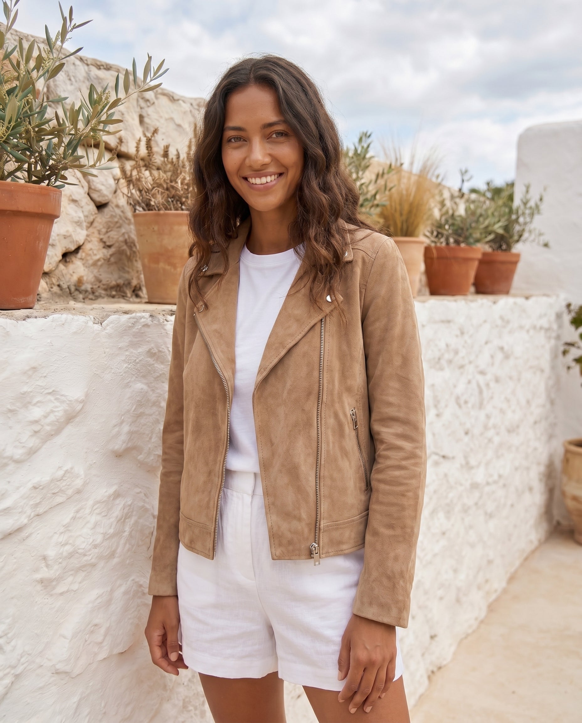 Women’s Tailored Suede-Effect Jacket