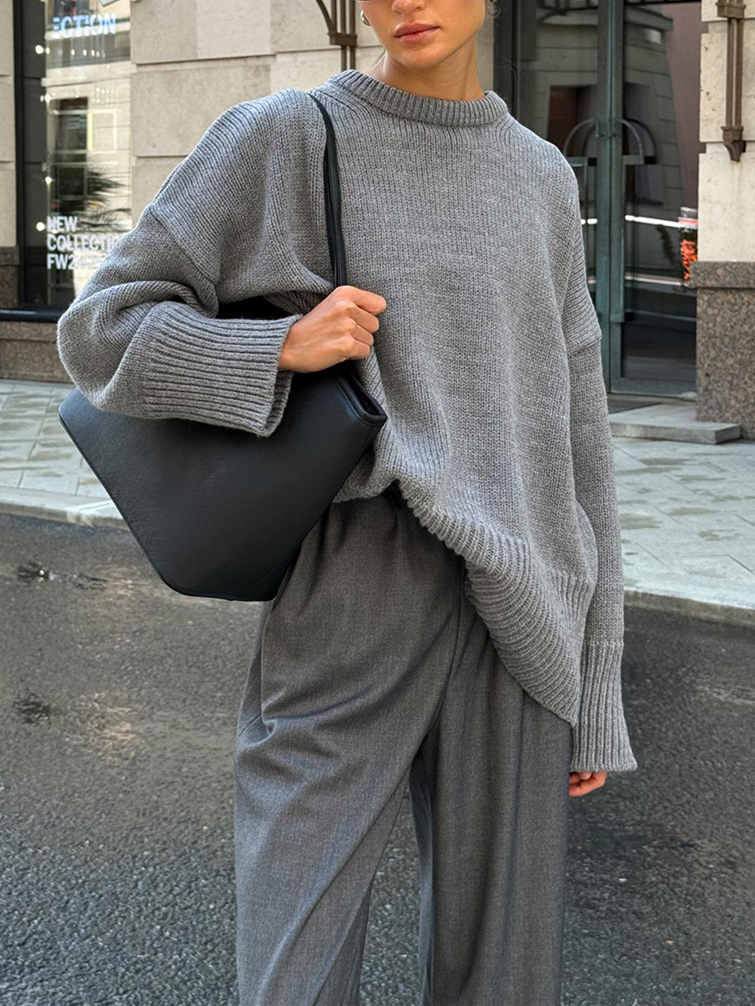 Women's Viscose Blend Crew-Neck Sweater