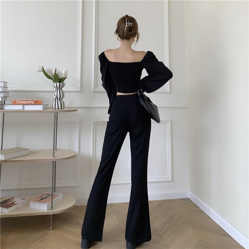 Women’s Wide-Leg Dark Academia Pants