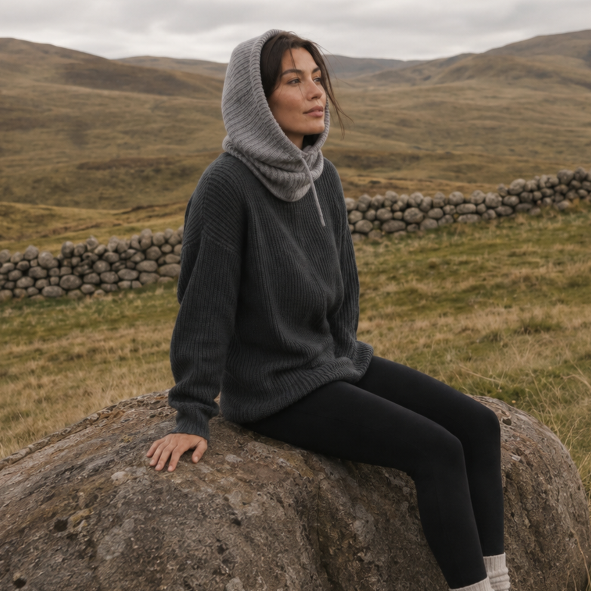 Women's Knitted Hood Balaclava
