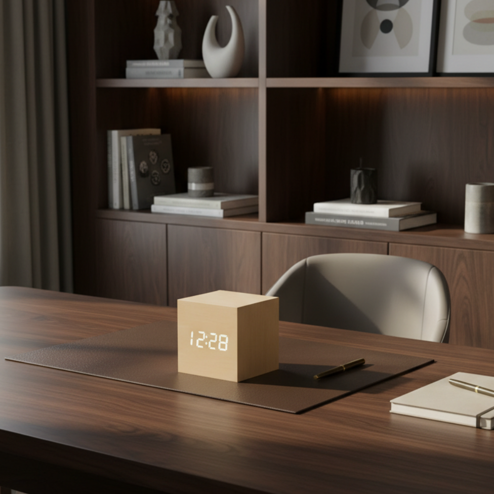 Wood-Grain Digital Alarm Clock