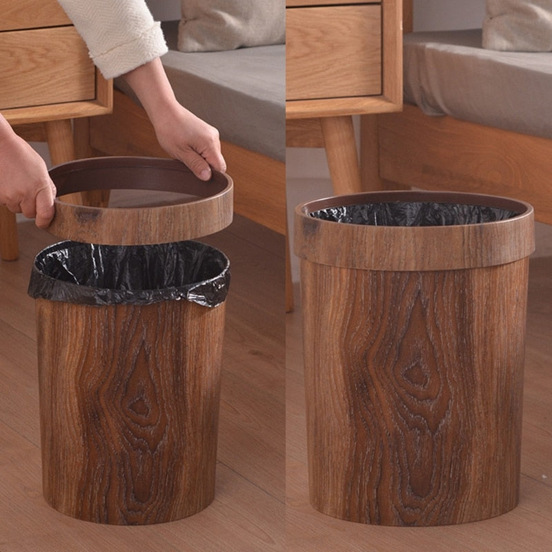 Wood Non-Toxic Trash Can