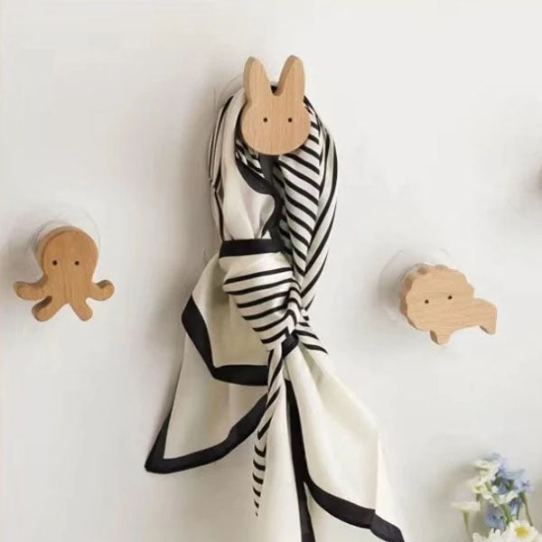 Wooden Animal Wall Hooks