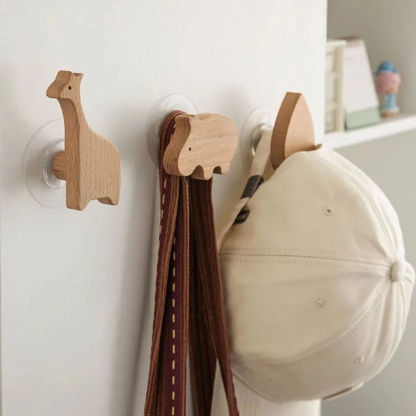 Wooden Animal Wall Hooks