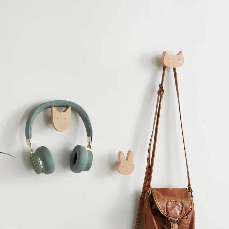 Wooden Animal Wall Hooks