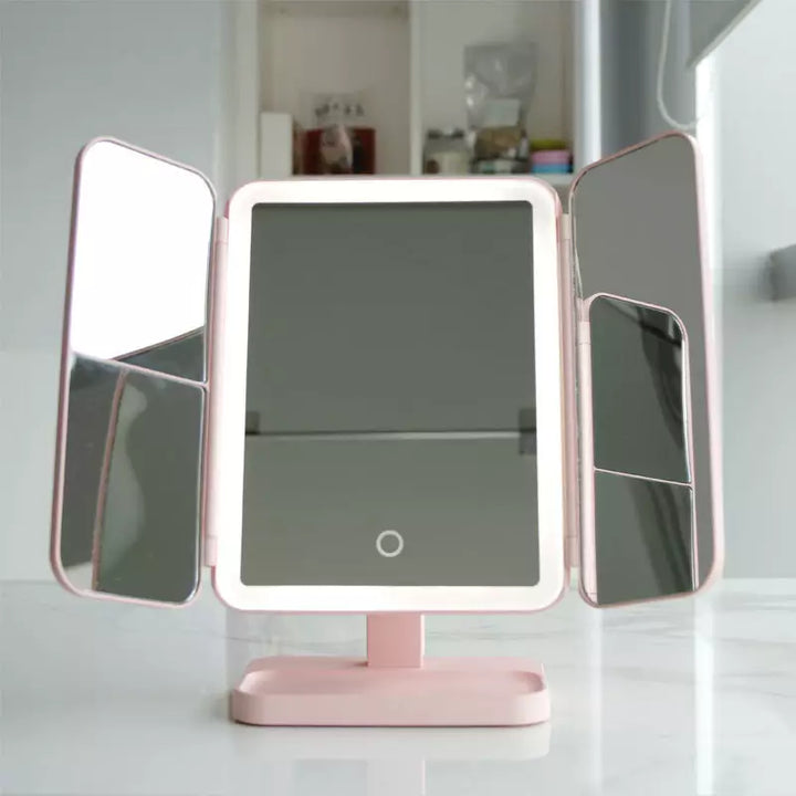 Magnifying Faux Adjustable Vanity Mirror