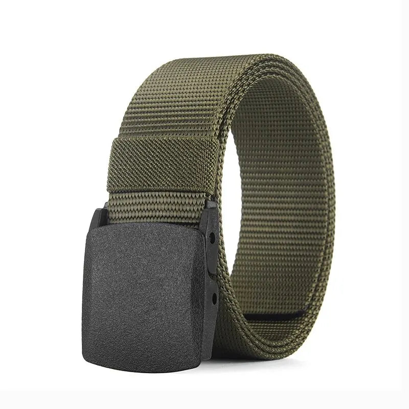 Men's Adjustable Woven Belt with Slide Buckle