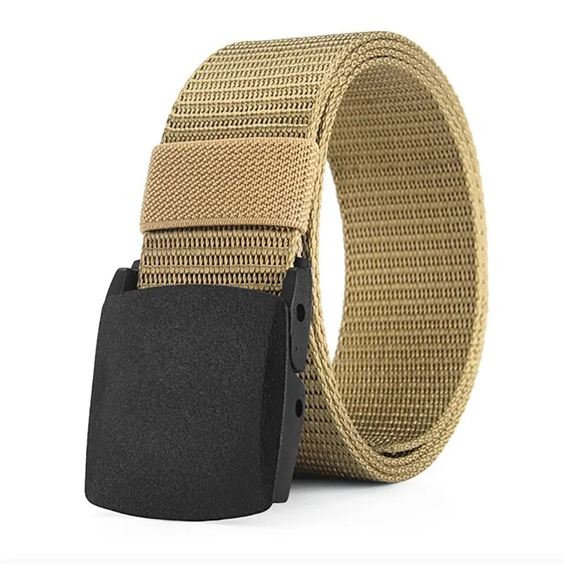 Men's Adjustable Woven Belt with Slide Buckle