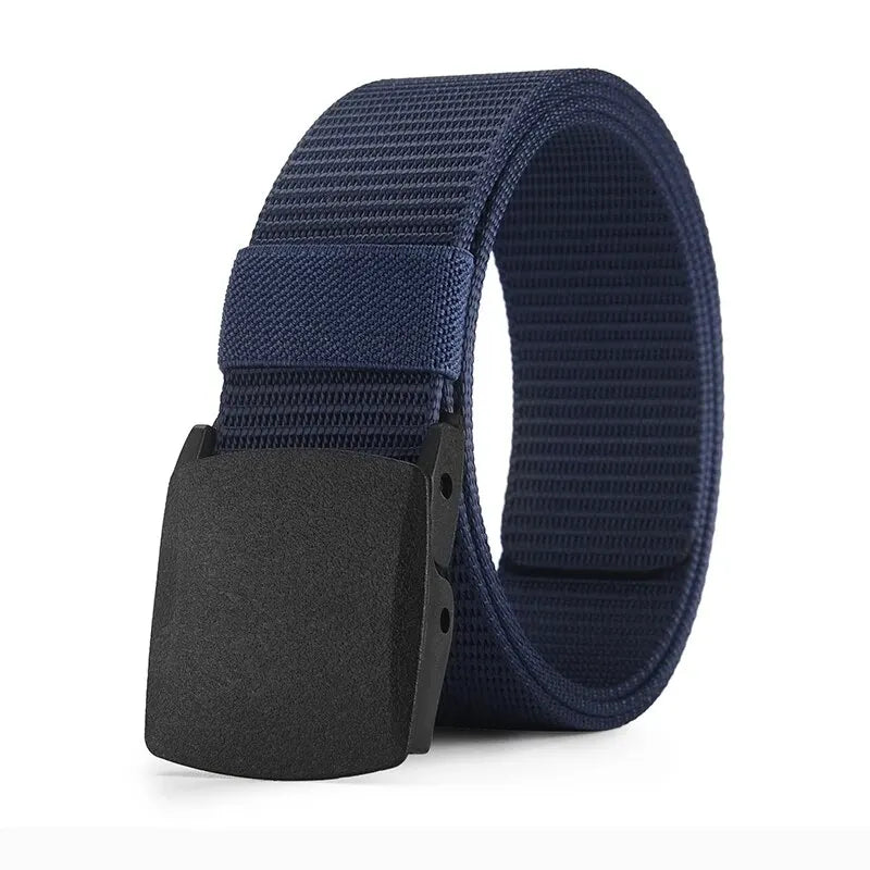 Men's Adjustable Woven Belt with Slide Buckle