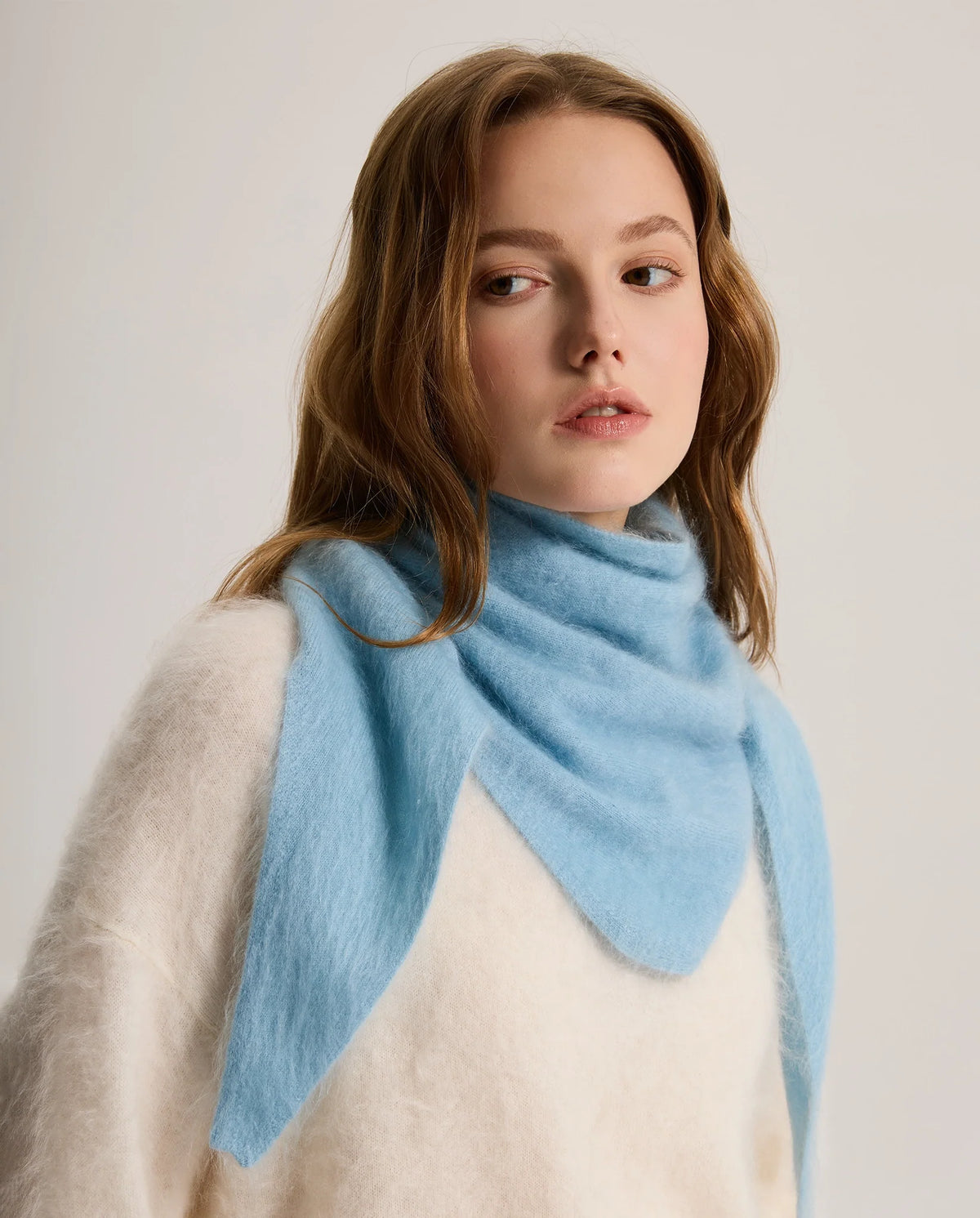 Women's Brushed Knit Triangle Shawl Scarf