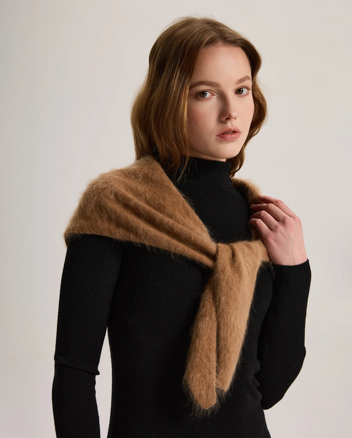 Women's Brushed Knit Triangle Shawl Scarf