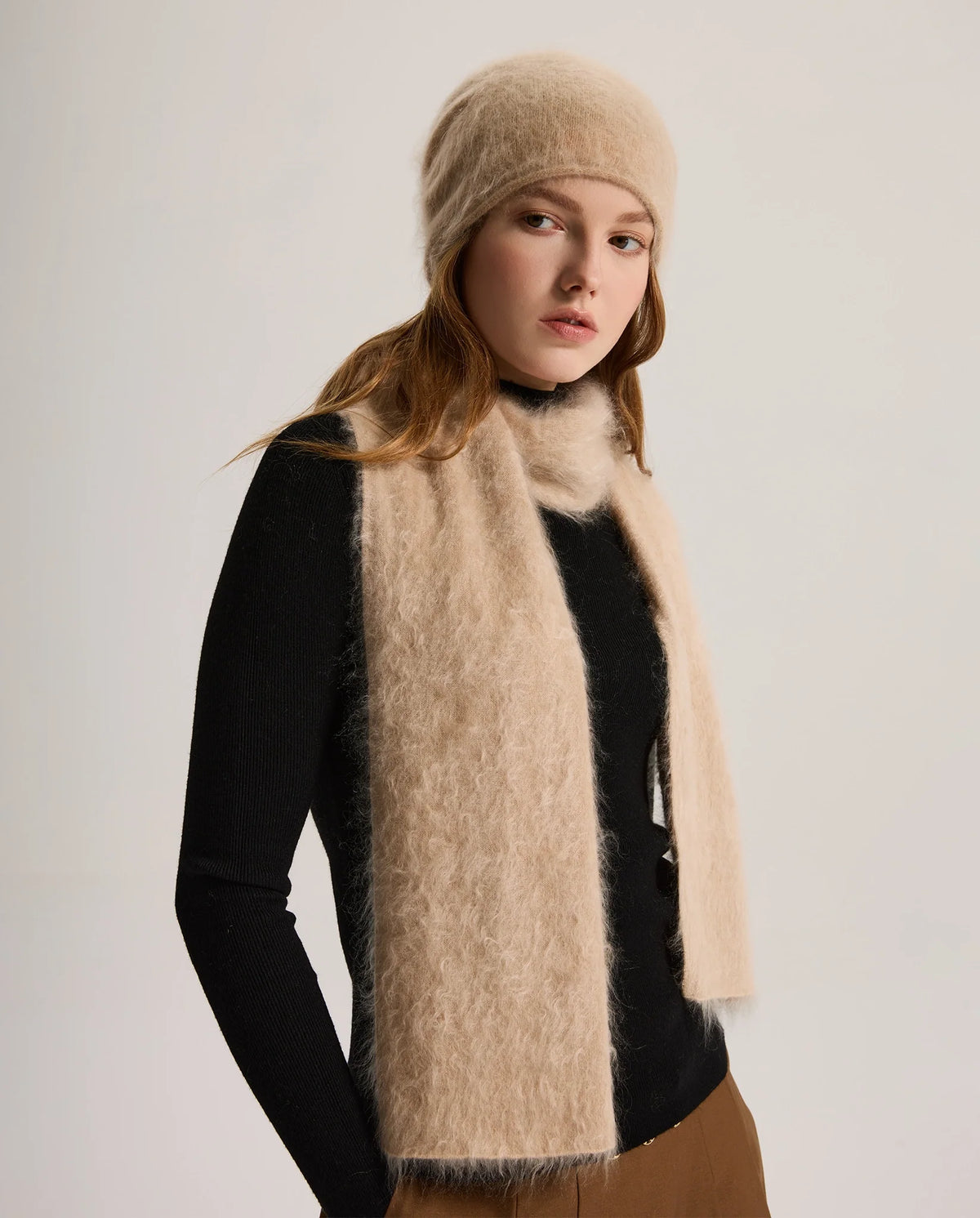 Women's Soft Brushed Mohair-Look Winter Scarf