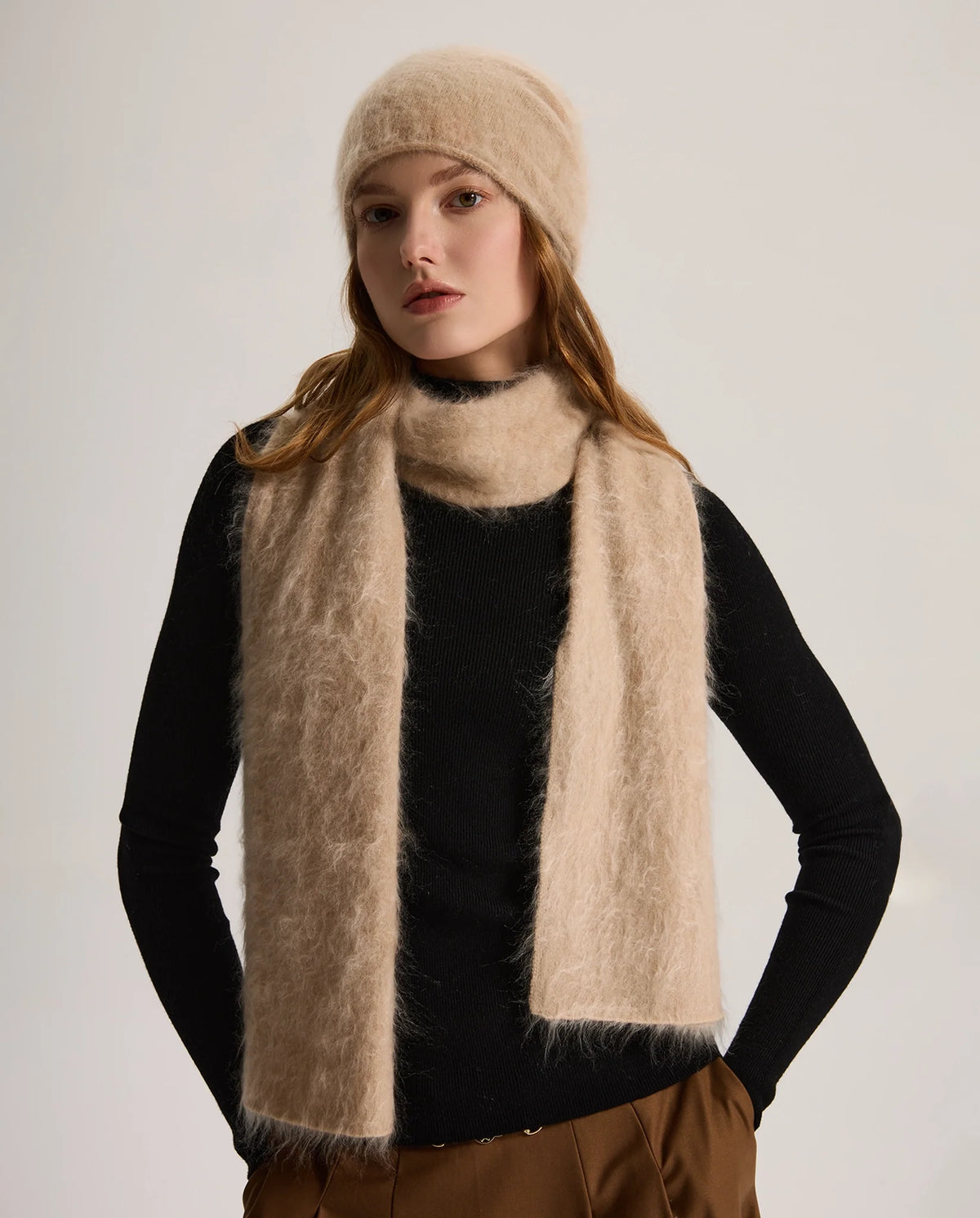 Women's Soft Brushed Mohair-Look Winter Scarf