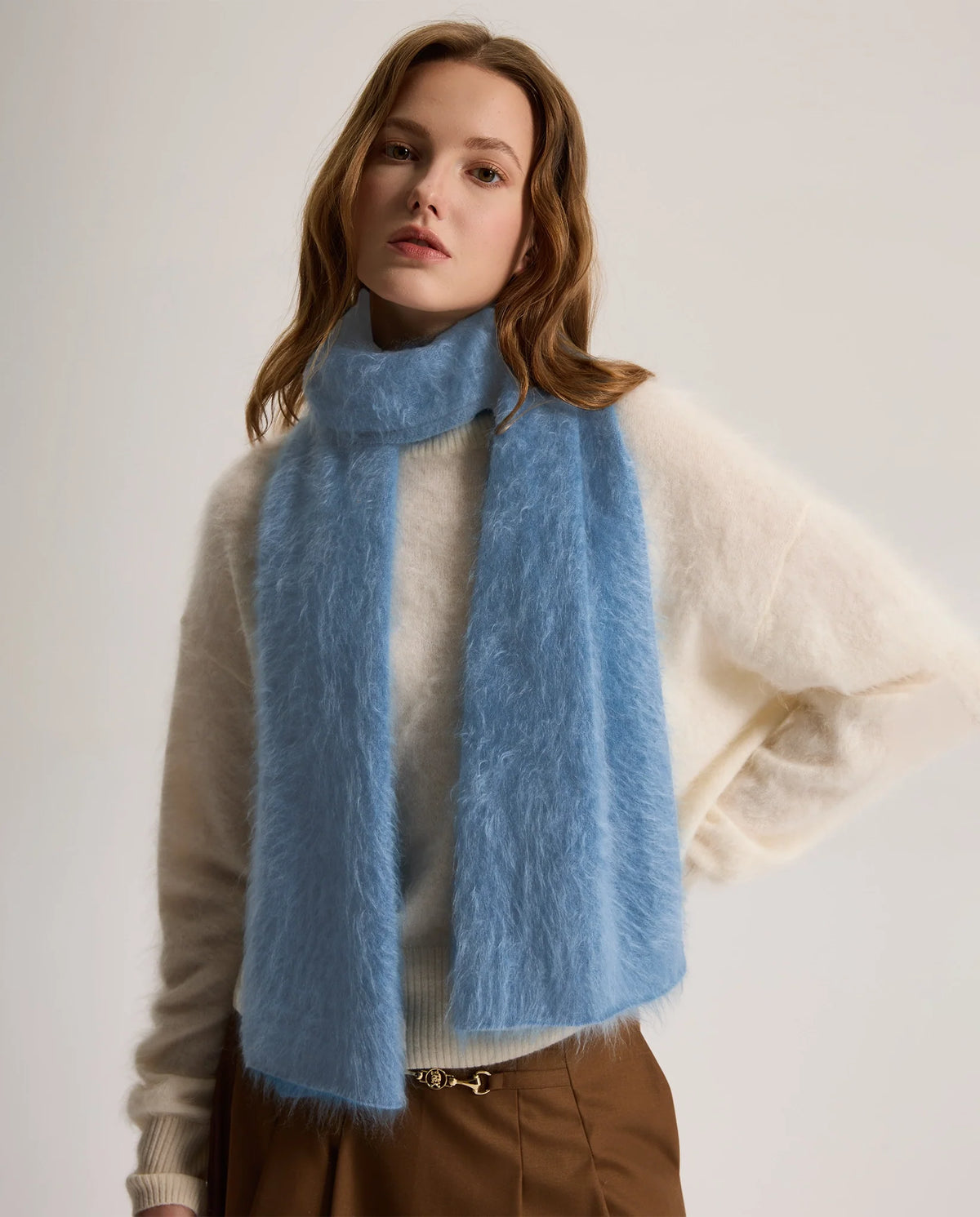 Women's Soft Brushed Mohair-Look Winter Scarf
