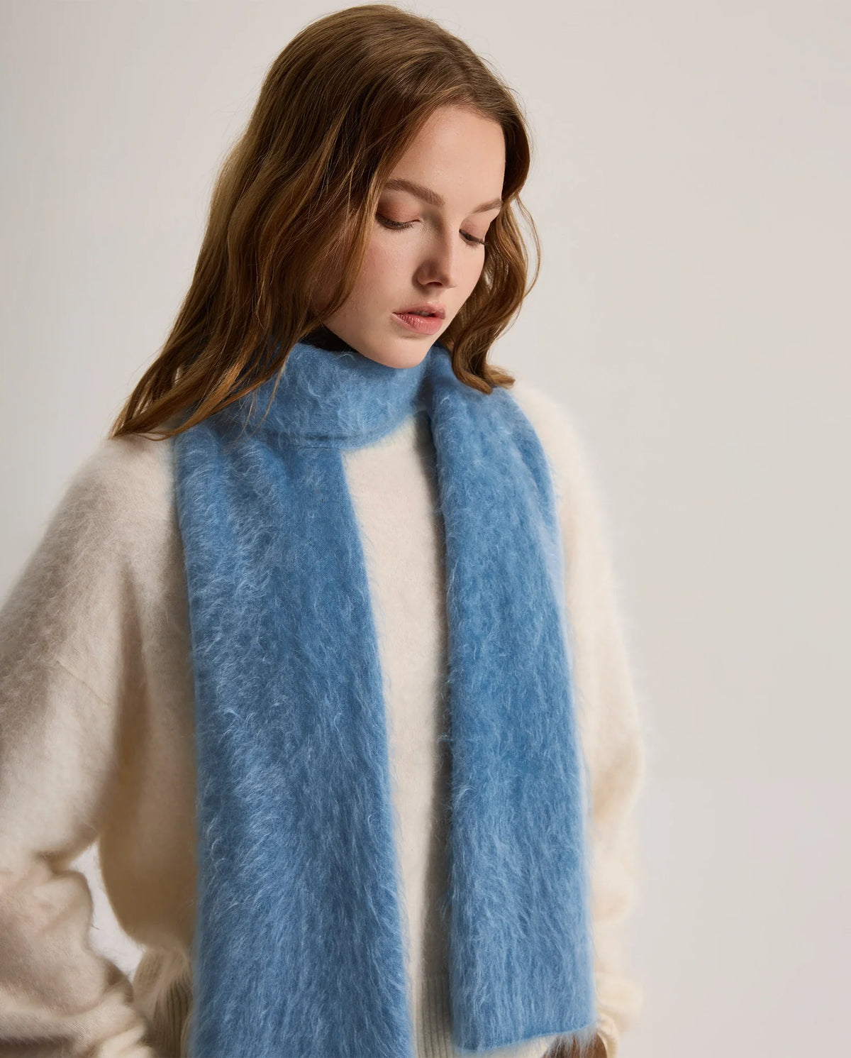 Women's Soft Brushed Mohair-Look Winter Scarf