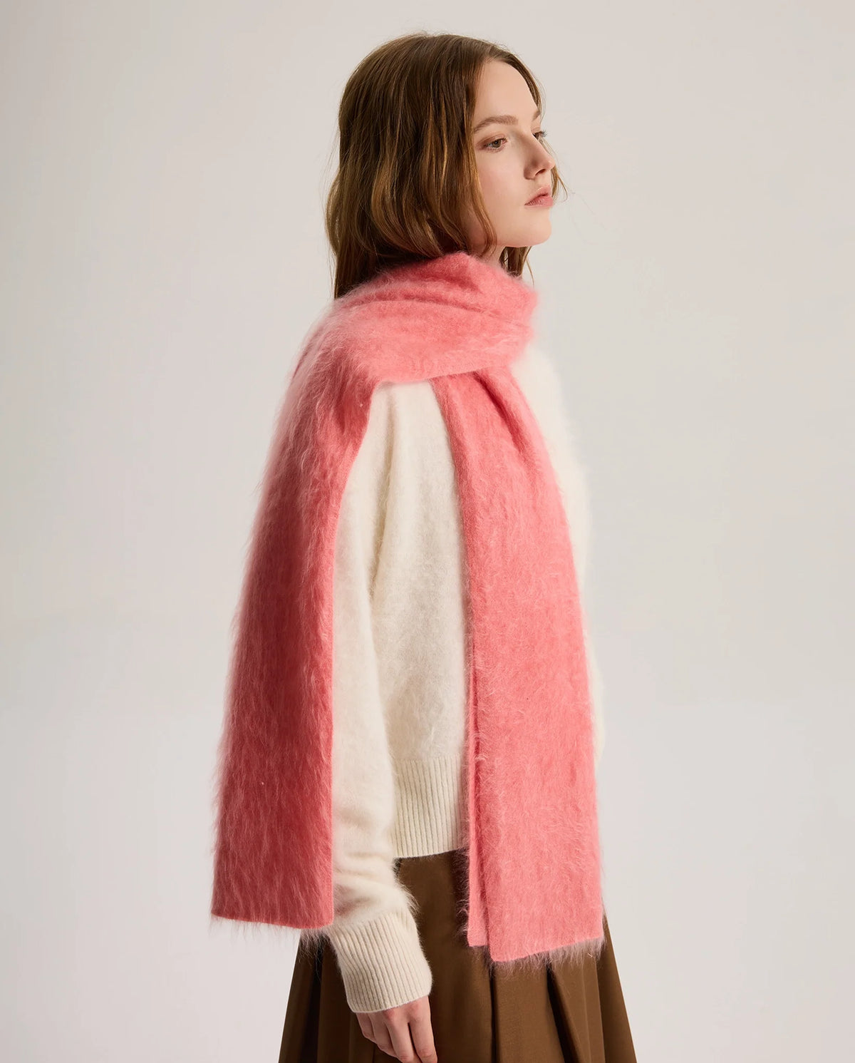Women's Soft Brushed Mohair-Look Winter Scarf