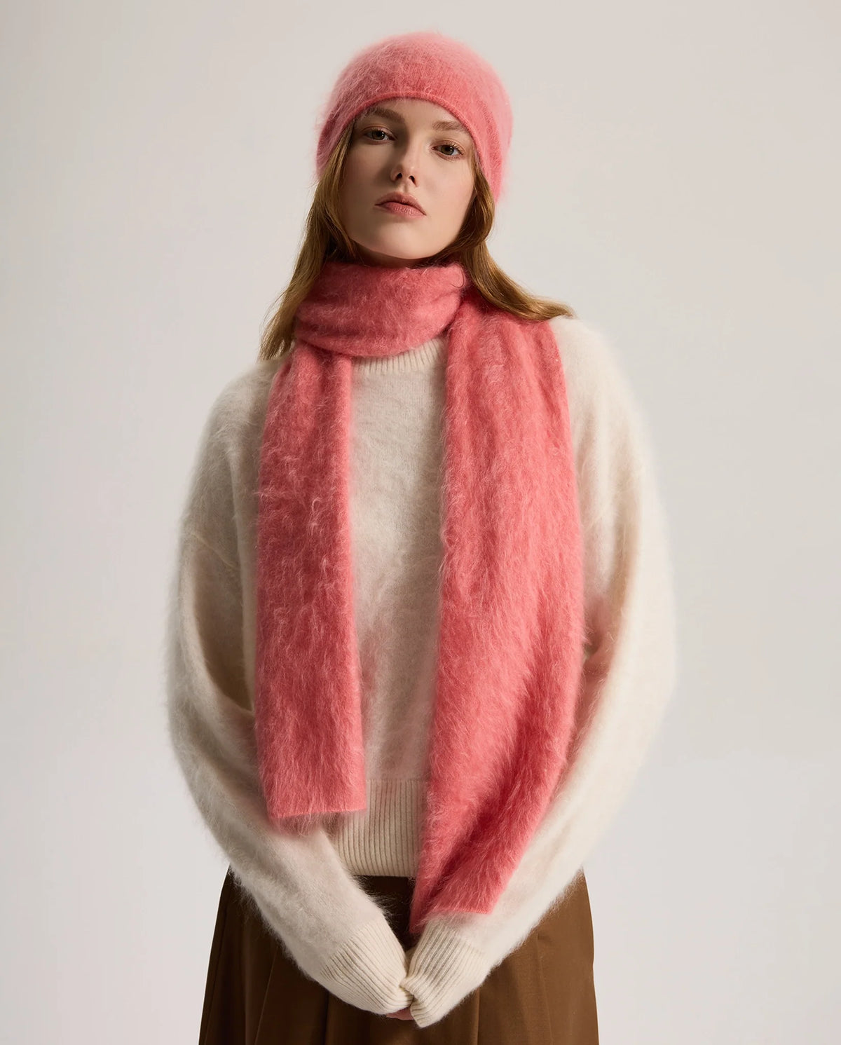 Women's Soft Brushed Mohair-Look Winter Scarf