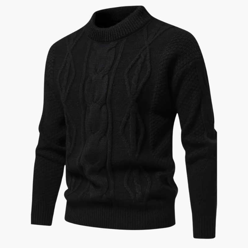 Men's Cable Knit Crew Neck Jumper
