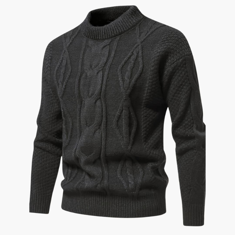 Men's Cable Knit Crew Neck Jumper
