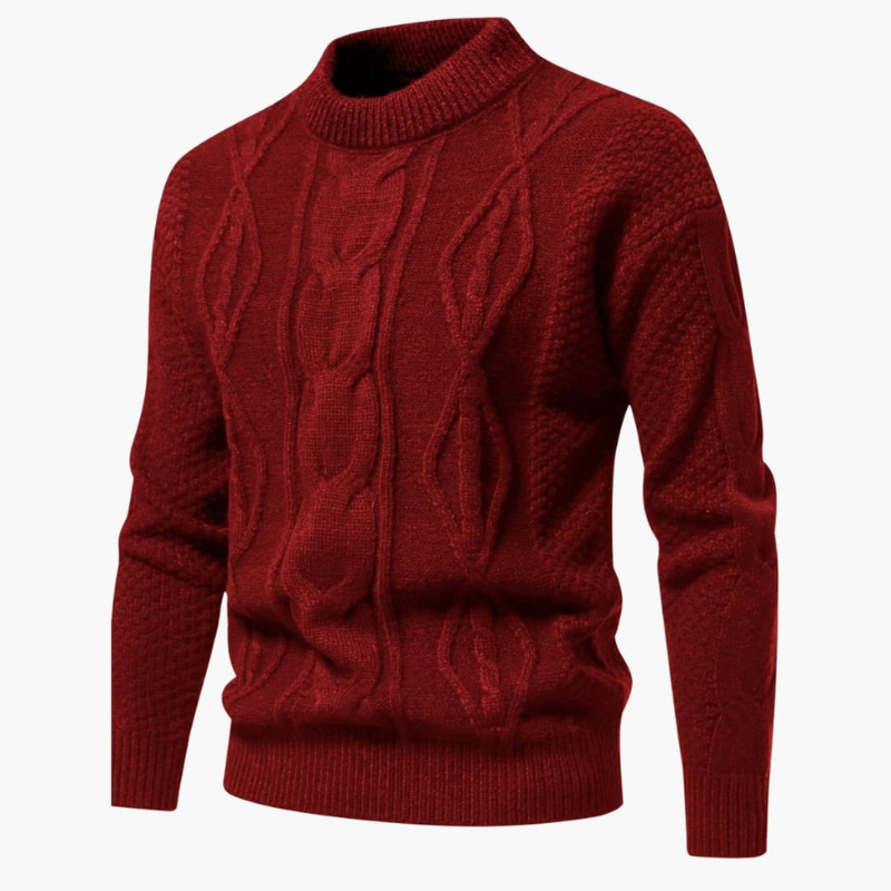 Men's Cable Knit Crew Neck Jumper