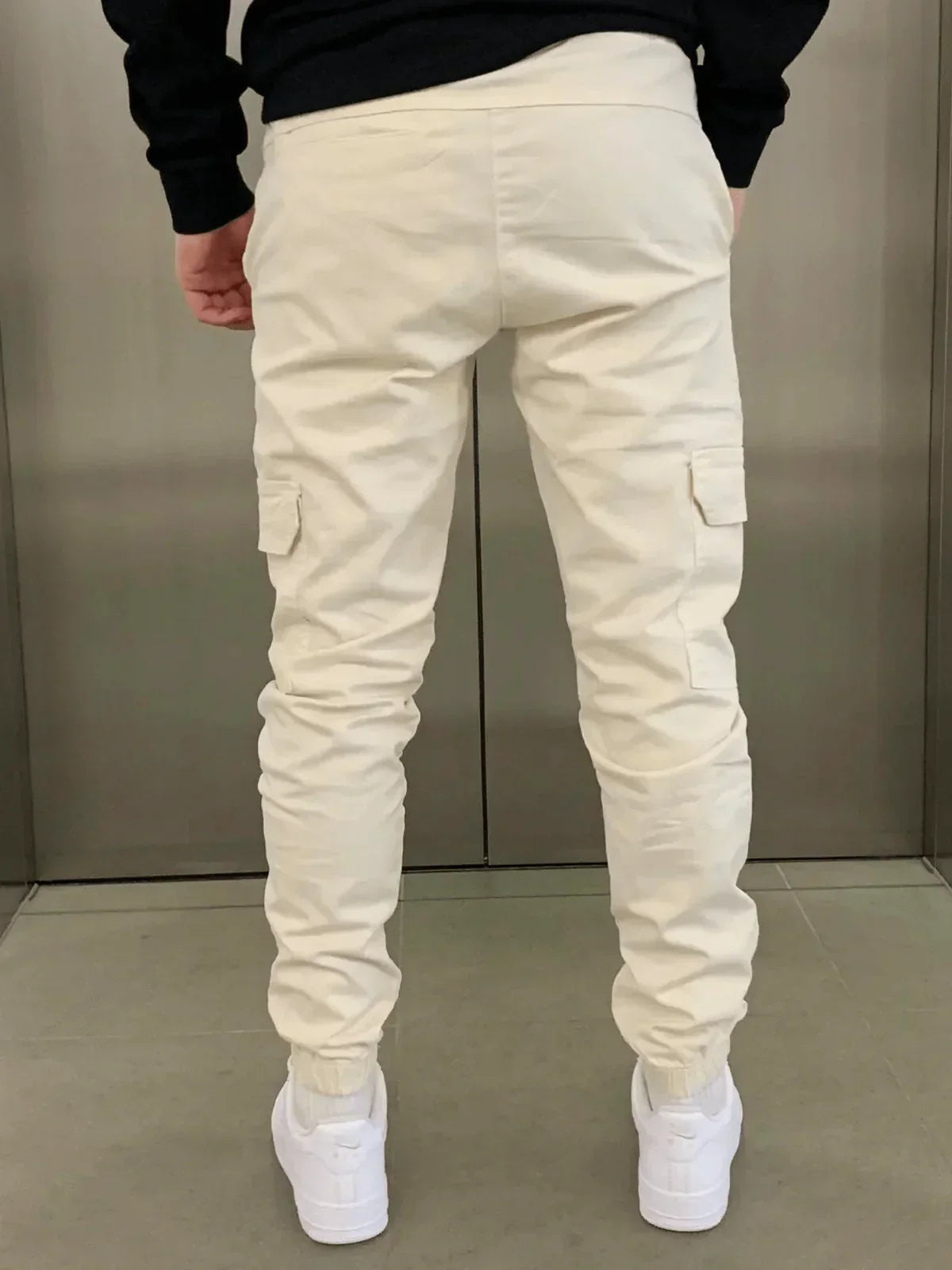 Men's Cargo Jogger Trousers with Elasticated Waist