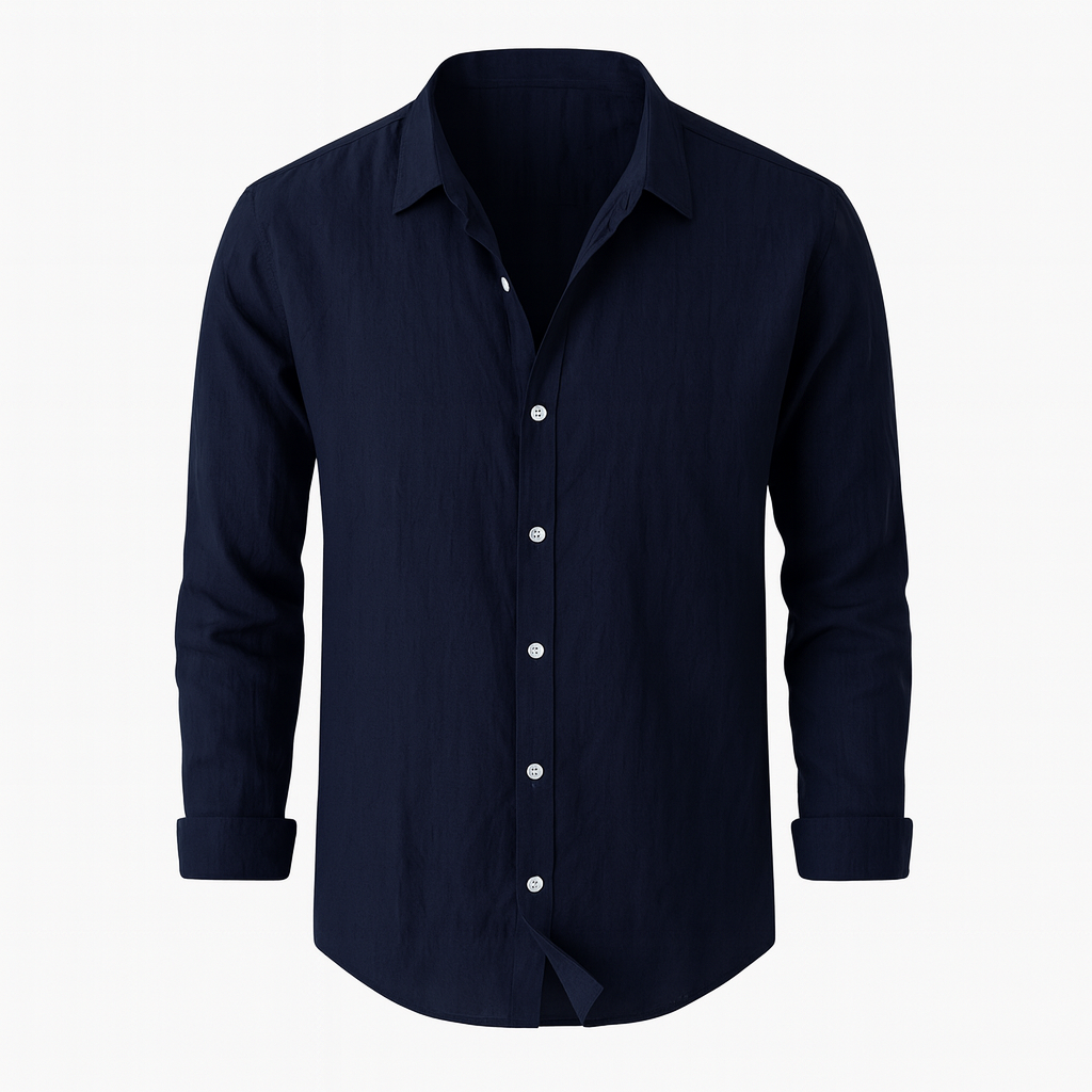Men's Long Sleeve Casual Button-Up Shirt